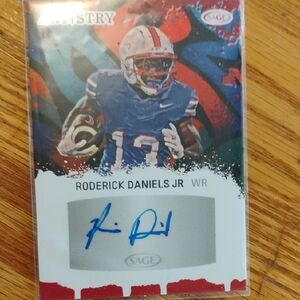 Sage Red and Blue Football Card